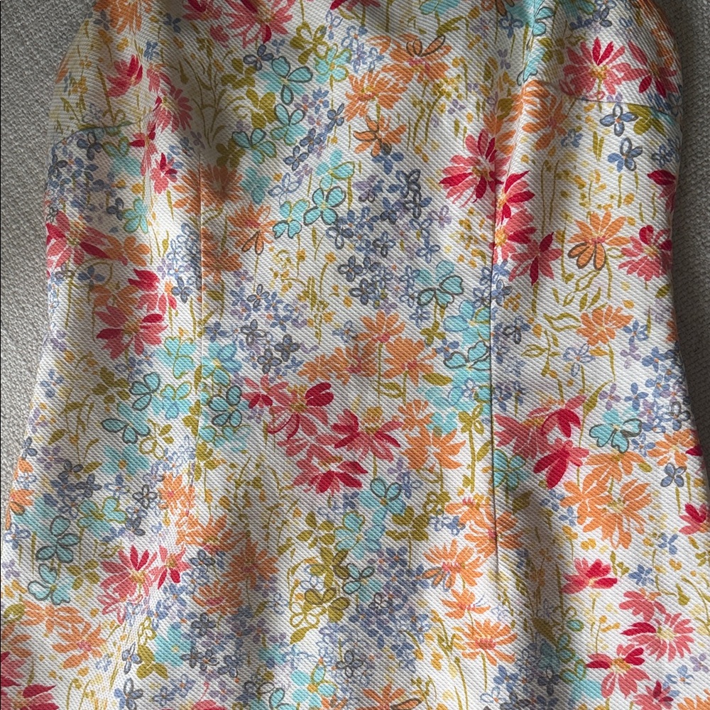 Ann Taylor Loft Vintage Floral Mini Dress Square Neck 2P - Picture 4 of 4